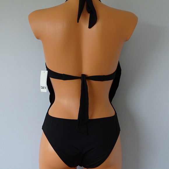 Bar III NWT One Piece Black Maillot Swimsuit - Picture 3 of 4